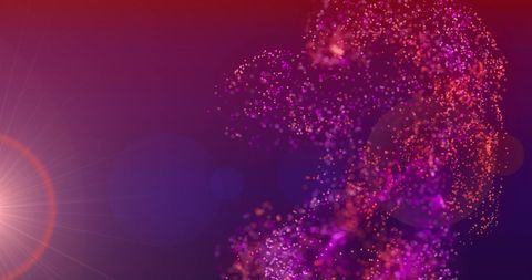 Abstract Particle Cloud on Vibrant Purple Background - Download Free Stock Images Pikwizard.com