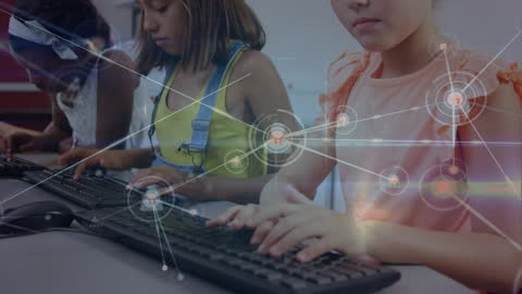 Diverse Students Learning Technology in Classroom