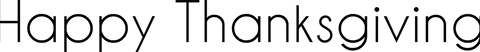 Transparent happy thanksgiving script text