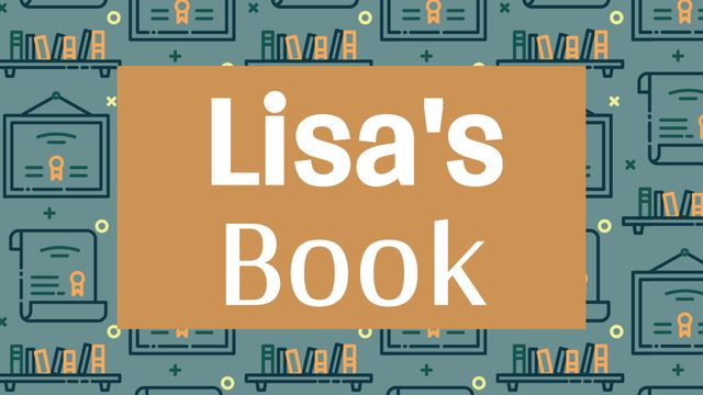 Lisa's Book Title Banner with Book Pattern Background - Download Free Stock Videos Pikwizard.com