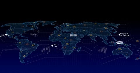 Data-Driven World Map Display Artificial Intelligence and Analytics - Download Free Stock Images Pikwizard.com