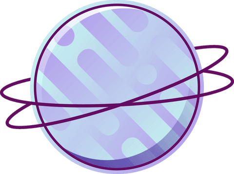 Violet Ringed Planet Illustration on Transparent Background - Download Free Stock Videos Pikwizard.com