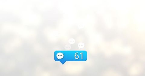 Social media notification alert on light background