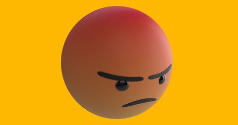 3D Rage Emoji Icon Against Bright Yellow Background - Download Free Stock Images Pikwizard.com