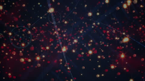 Vibrant Light Spots with Network Connections Animation
