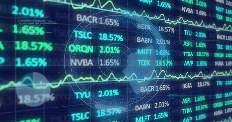 Global digital interface with financial data visualization