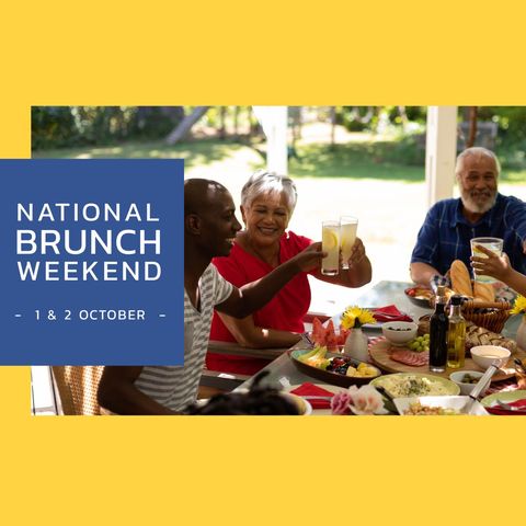 joyful family celebrating national brunch weekend with toast - Download Free Stock Templates Pikwizard.com