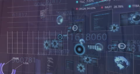 Animation of Data Processing and Digital Interface Concepts