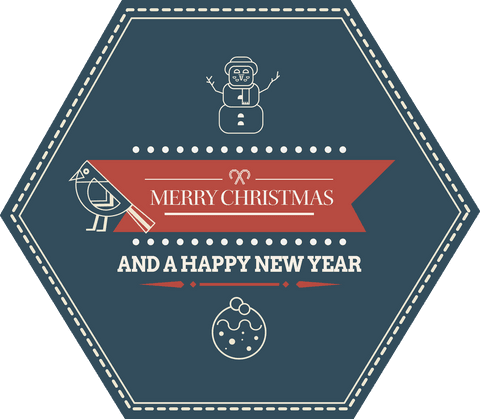 Transparent Christmas Badge Greeting with Bird and Snowman - Download Free Stock Videos Pikwizard.com