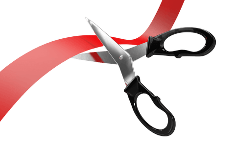 transparent scissors cutting red ribbon for ceremony events - Download Free Stock Videos Pikwizard.com