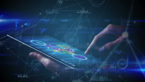 Digital Data Analysis on Tablet Screen in Virtual Network Space