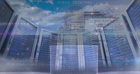 Cyber attack warning showcasing global internet security