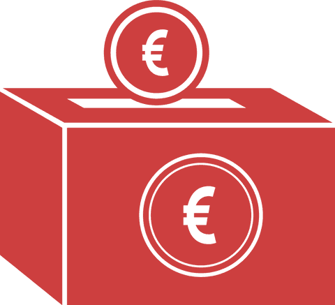 red money box and euro coin on transparent background - Download Free Stock Videos Pikwizard.com