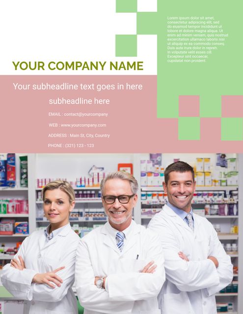 Professional Pharmacy Team Promoting Healthcare Services - Download Free Stock Templates Pikwizard.com