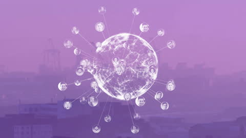 Global Networking and Communication Concept with Digital Profiles