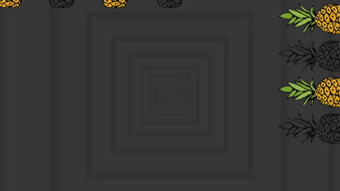 Pineapple Animation with Moving Graphic Design