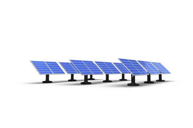 Blue Solar Panels Isolated on Transparent Background - Download Free Stock Videos Pikwizard.com