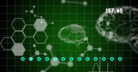 Futuristic Science and Technology Interface with Brain Overlay - Download Free Stock Images Pikwizard.com