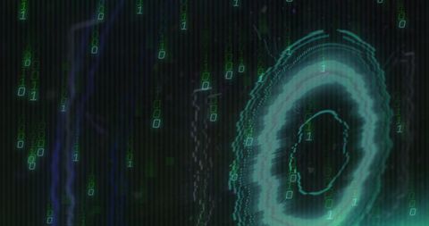 Abstract Digital Interface with Binary Code Simulation - Download Free Stock Images Pikwizard.com