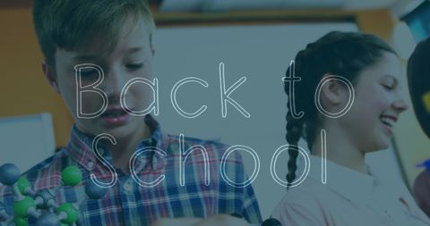 Excited Children Returning to School with Science Project