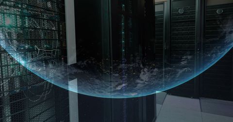 Global Network Technology in Advanced Server Environment - Download Free Stock Images Pikwizard.com