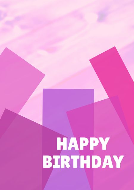 Vibrant Pink and Purple Birthday Celebration Card - Download Free Stock Templates Pikwizard.com