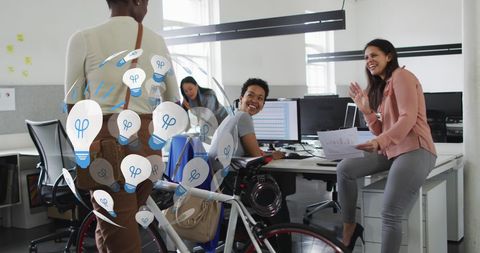 Diverse Team Collaborating in Modern Office with Innovative Ideas - Download Free Stock Images Pikwizard.com