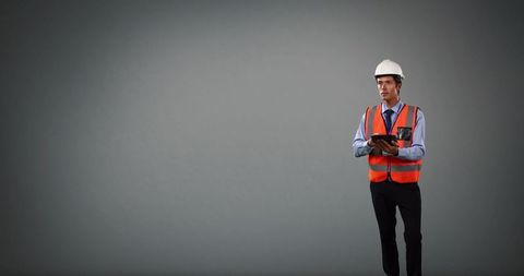 construction engineer using tablet for project planning - Download Free Stock Images Pikwizard.com