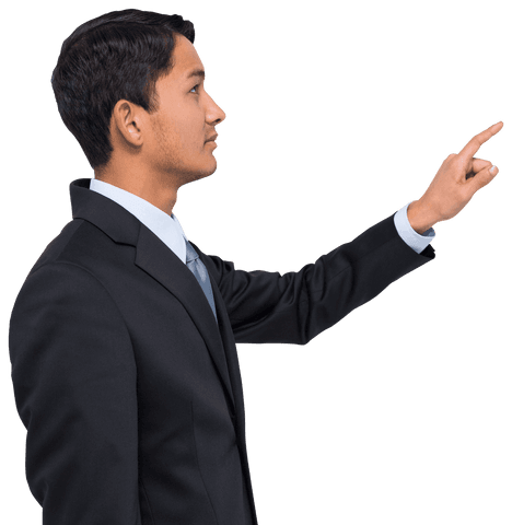 Professional Businessman Pointing Transparent Background Concept - Download Free Stock Videos Pikwizard.com