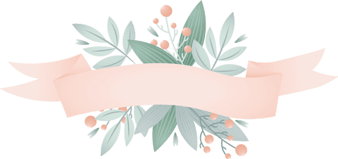 Floral Arrangement with Pink Ribbon on Transparent Background