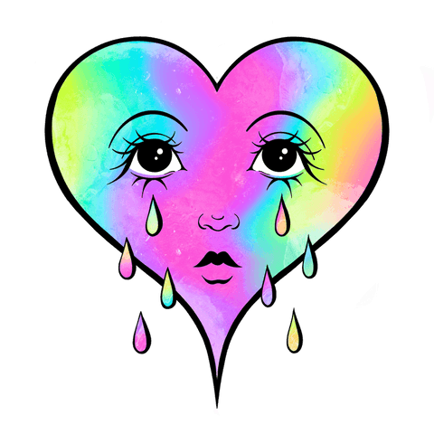 transparent multicolored heart with watercolor gradient feelings - Download Free Stock Videos Pikwizard.com