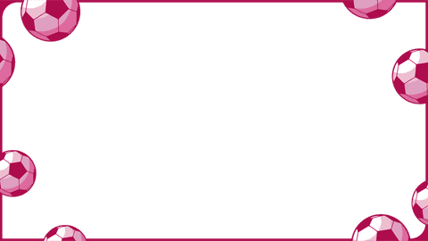 Transparent Magenta Frame with Pink Soccer Ball Motif
