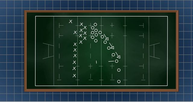 Chalkboard Football Play Strategy Analysis - Download Free Stock Images Pikwizard.com