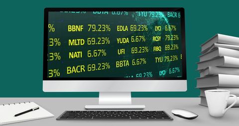 Digital Financial Data Analysis on Computer Screen - Download Free Stock Images Pikwizard.com