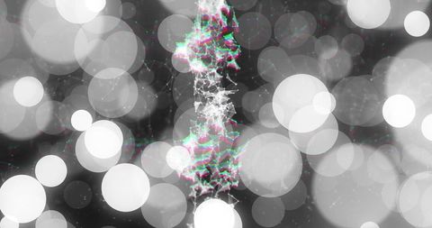 Futuristic Abstract Network with Glitch Effects