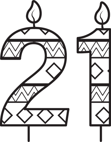 transparent patterned number 21 birthday candle - Download Free Stock Videos Pikwizard.com