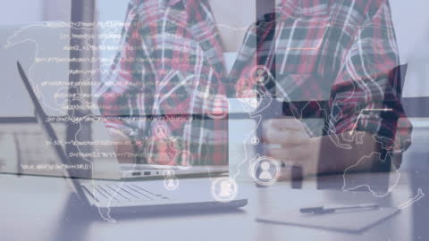 Businesswoman Utilizing Tablet for Global Data Analysis