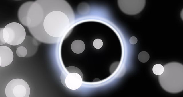 Abstract Light Circles and Shapes on Dark Background - Download Free Stock Images Pikwizard.com