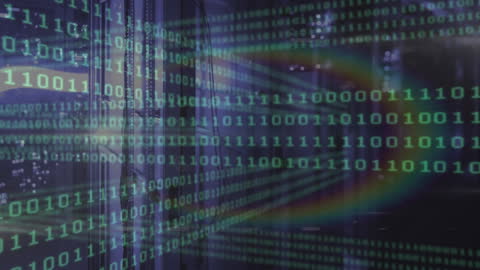 Abstract Binary Code Digital Transformation Background