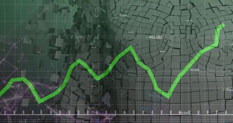 Rising Chart Line Over Digital Grid Representing Financial Growth - Download Free Stock Images Pikwizard.com