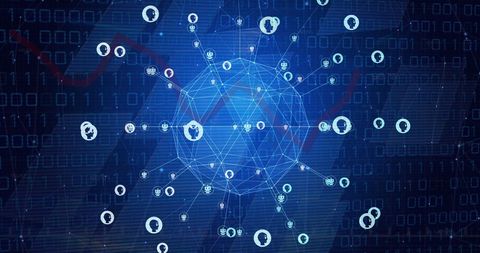 Global AI Data Processing with Digital Interface Symbols - Download Free Stock Images Pikwizard.com