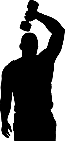 man with dumbbell transparent png silhouette for gym concepts - Download Free Stock Videos Pikwizard.com