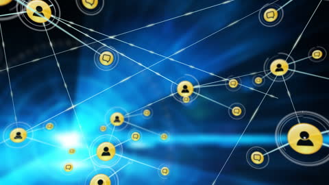 Digital Network Connections Symbolizing Online Communication