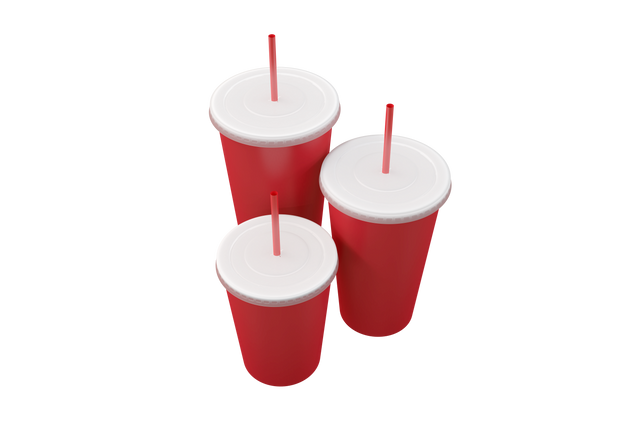 Red Cups with Straws on Transparent Background, Party and Celebration Concept - Download Free Stock Videos Pikwizard.com