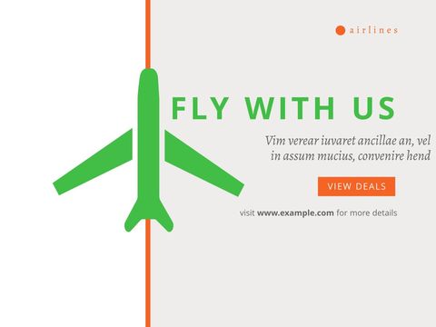 green airplane travel promotion template for airlines - Download Free Stock Templates Pikwizard.com