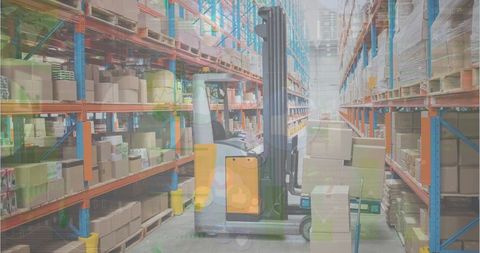 Augmented Warehouse Logistics with Data Overlay - Download Free Stock Images Pikwizard.com