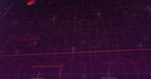 Futuristic Red Hexagonal Network on Digital Interface - Download Free Stock Images Pikwizard.com