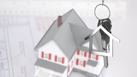House Key and Architectural Blueprint Animation
