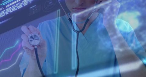 Clinician Leveraging Futuristic Technology for Patient Monitoring