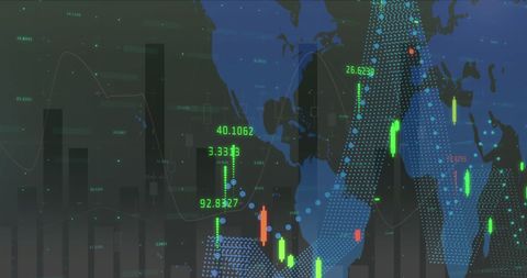 Global Financial Data Processing Digital Interface - Download Free Stock Images Pikwizard.com